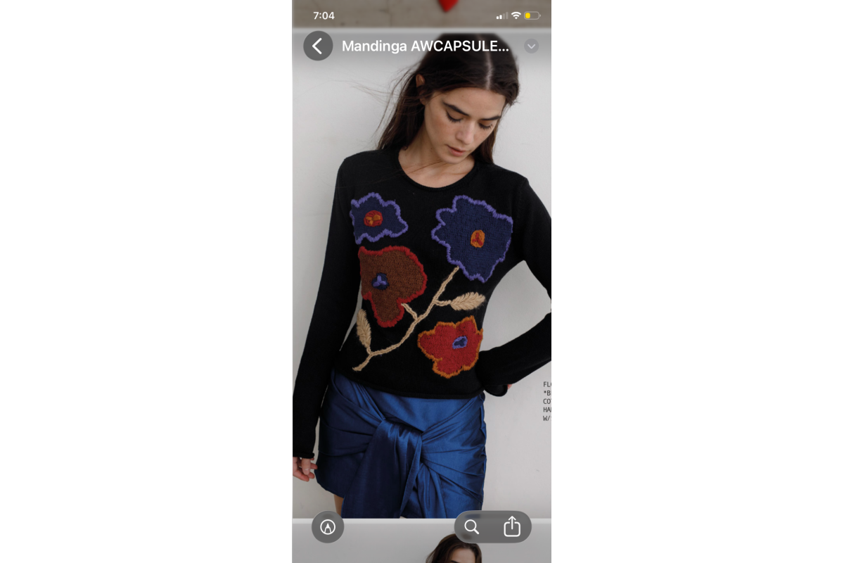 flower power knitted top
