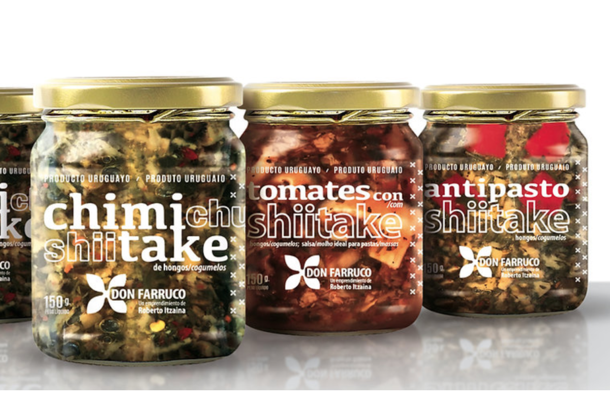 Molhos com Shiitake: tomates, antipasto y chimichurri.