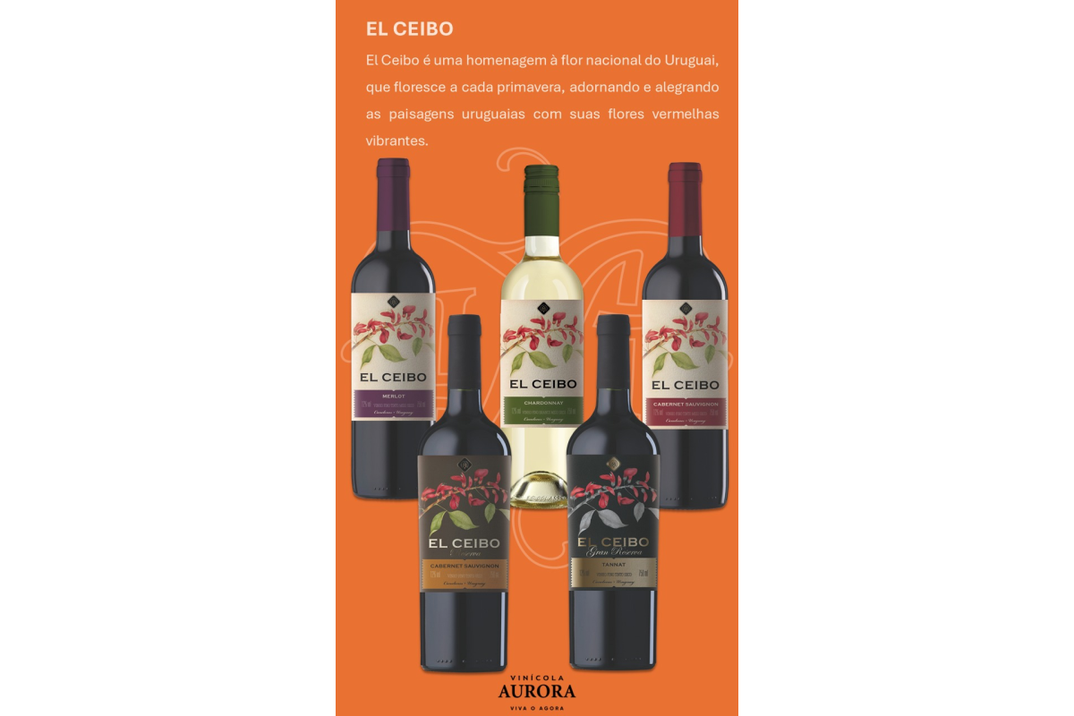 Brand that pays tribute to Uruguay’s national flower, the ceibo. It features a colorful and delicate label.
