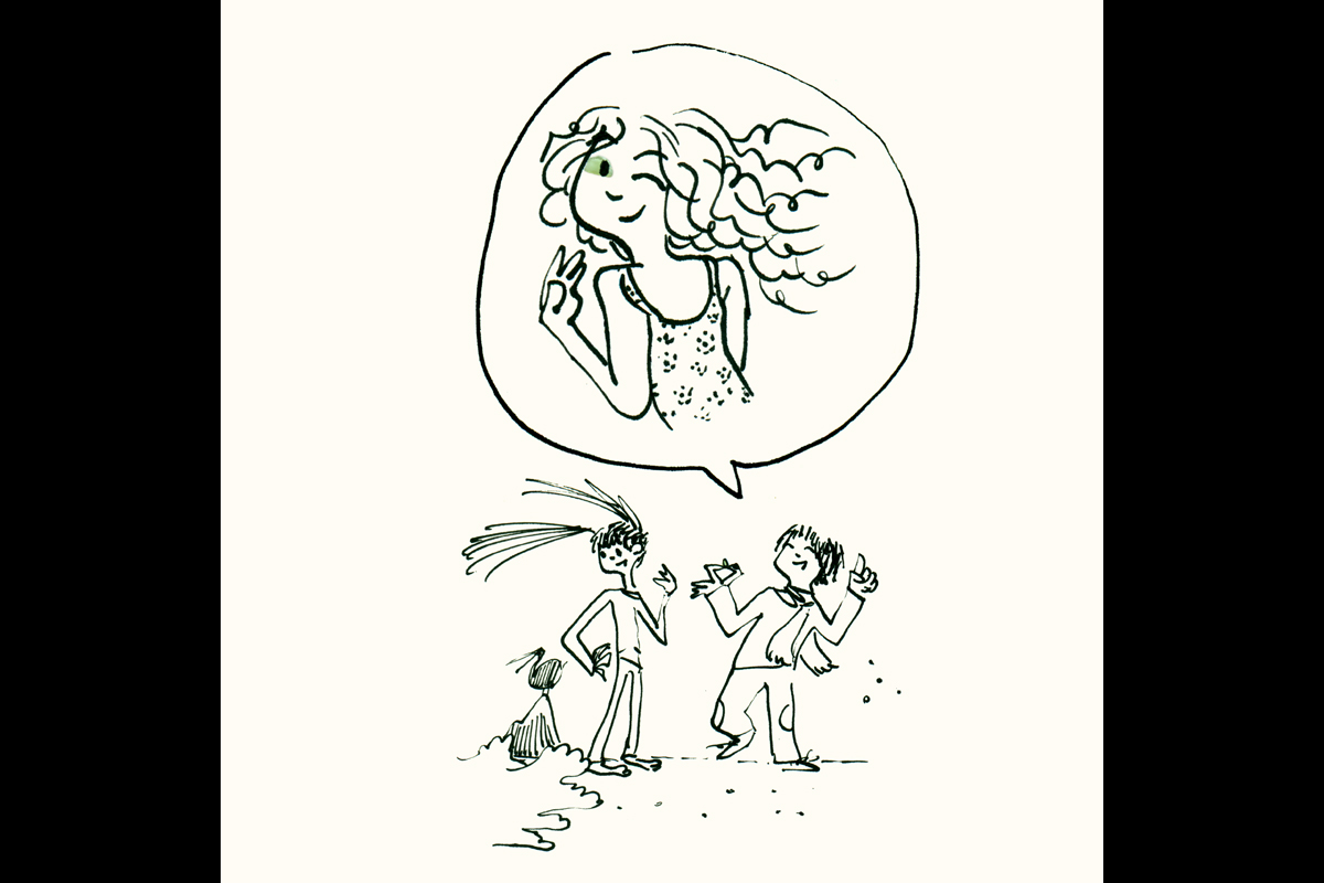 A história do limão: a menina que passa e pisca.