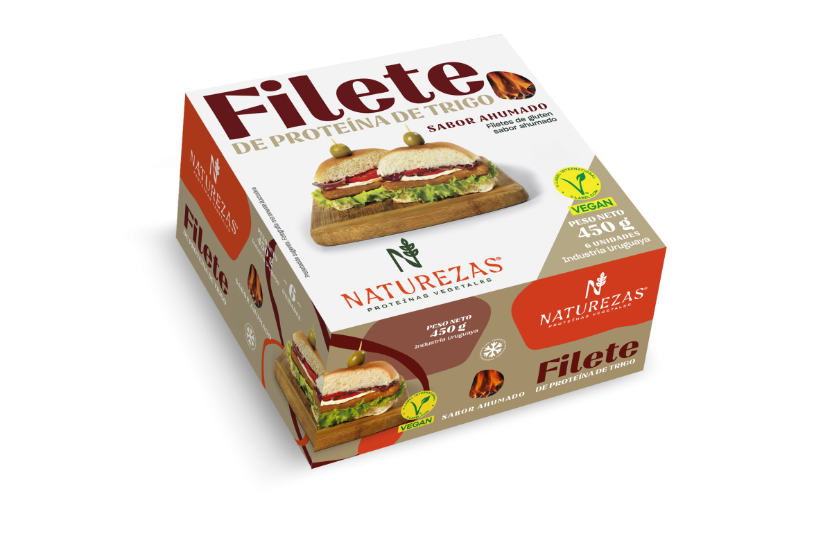 Filete de proteína de trigo, sabor ahumado